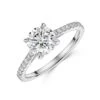 Chisholm Hunter Platinum Lab Grown 1.50ct Round Brilliant Diamond Shoulders Ring