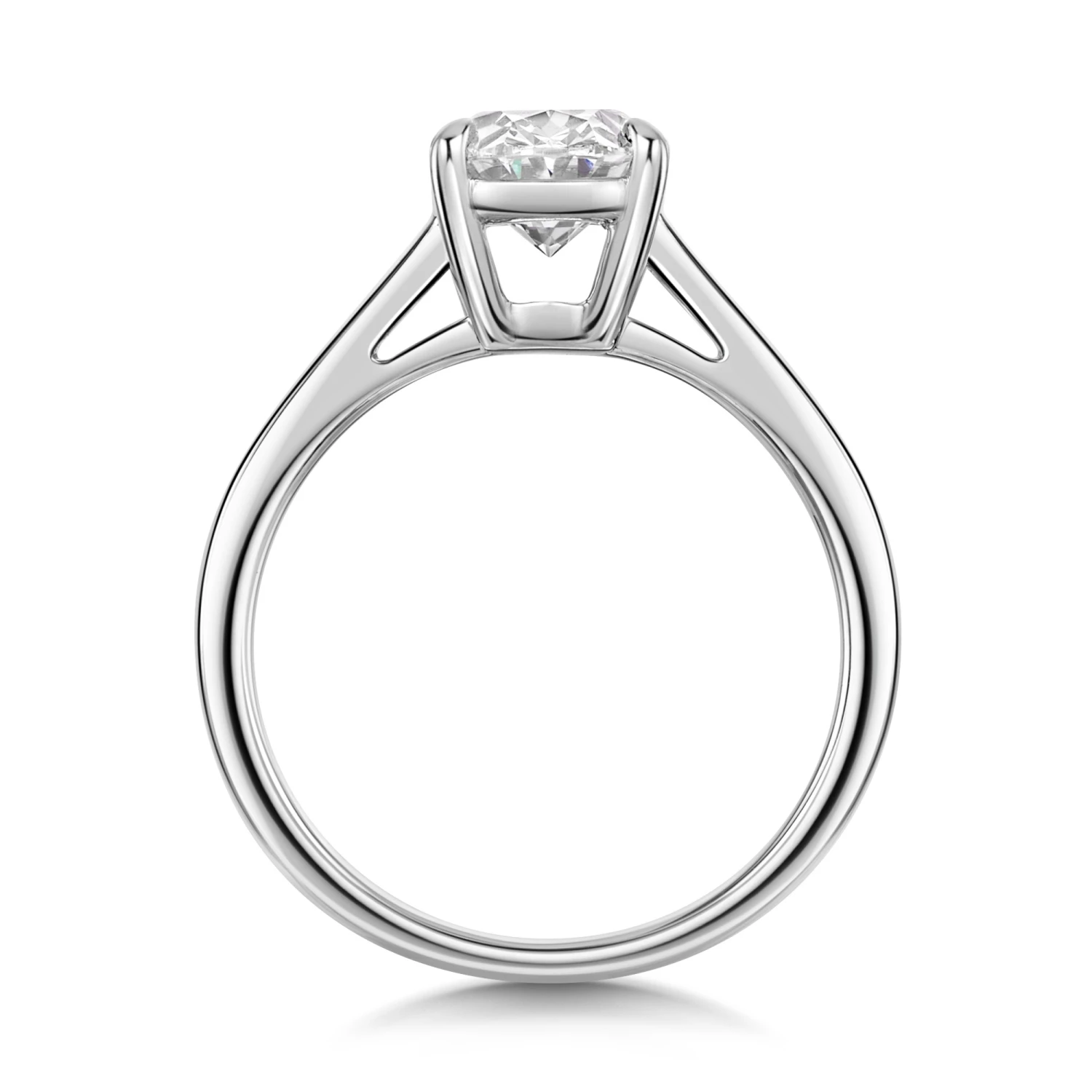 Chisholm Hunter Platinum Lab Grown 2.00ct Oval Diamond Solitaire Ring 6 Chisholm Hunter Platinum Lab Grown 2.00ct Oval Diamond Solitaire Ring - Image 4
