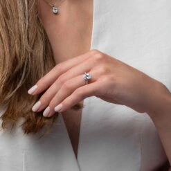 Chisholm Hunter Platinum Lab Grown 2.00ct Oval Diamond Shoulders Ring