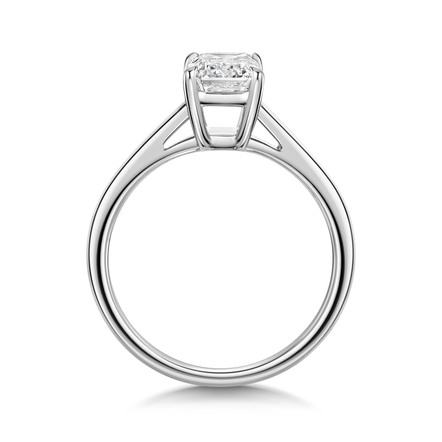 Chisholm Hunter Platinum Lab Grown 1.50ct Emerald Diamond Solitaire Ring 6 Chisholm Hunter Platinum Lab Grown 1.50ct Emerald Diamond Solitaire Ring - Image 4