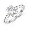 Chisholm Hunter Platinum Lab Grown 1.50ct Emerald Diamond Solitaire Ring