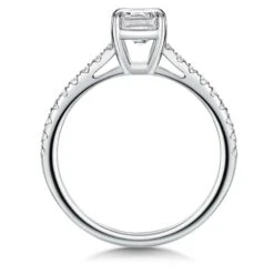 Chisholm Hunter Platinum Lab Grown 1.50ct Emerald Diamond Shoulders Ring -Chisholm Hunter 61 01 04 0005 2