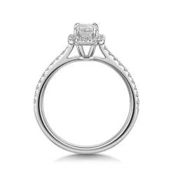 Chisholm Hunter Platinum Lab Grown 0.75ct Emerald Diamond Shoulders Halo Ring 10 Chisholm Hunter Platinum Lab Grown 0.75ct Emerald Diamond Shoulders Halo Ring -Chisholm Hunter 61 01 04 0007 2