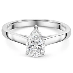 Chisholm Hunter Platinum Lab Grown 1.00ct Pear Diamond Solitaire Ring -Chisholm Hunter 61 01 05 0001
