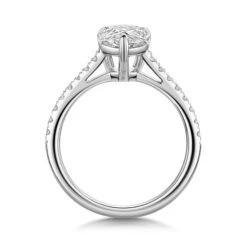 Chisholm Hunter Platinum Lab Grown 2.00ct Pear Diamond Shoulders Ring -Chisholm Hunter 61 01 05 0006 2