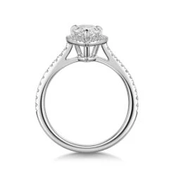 Chisholm Hunter Platinum Lab Grown 1.00ct Pear Diamond Halo Shoulders 1.25tw 10 Chisholm Hunter Platinum Lab Grown 1.00ct Pear Diamond Halo Shoulders 1.25tw -Chisholm Hunter 61 01 05 0008 2