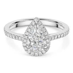Chisholm Hunter Platinum Lab Grown 1.00ct Pear Diamond Halo Shoulders 1.25tw 9 Chisholm Hunter Platinum Lab Grown 1.00ct Pear Diamond Halo Shoulders 1.25tw -Chisholm Hunter 61 01 05 0008