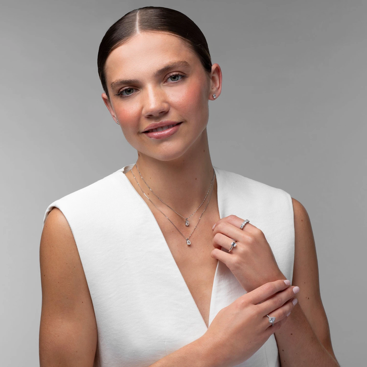 Chisholm Hunter Platinum Lab Grown 1.00ct Pear Diamond Halo Shoulders 1.25tw 7 Chisholm Hunter Platinum Lab Grown 1.00ct Pear Diamond Halo Shoulders 1.25tw - Image 5