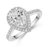Chisholm Hunter Platinum Lab Grown 2.00ct Pear Diamond Halo Shoulders Ring -Chisholm Hunter 61 01 05 0010 3