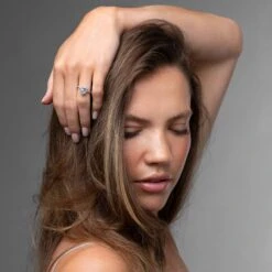 Chisholm Hunter Platinum Lab Grown 2.00ct Pear Diamond Halo Shoulders Ring -Chisholm Hunter 61 01 05 0010 ls