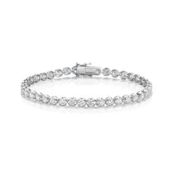 Chisholm Hunter Platinum Lab Grown 5.00ct Diamond Tennis Bracelet