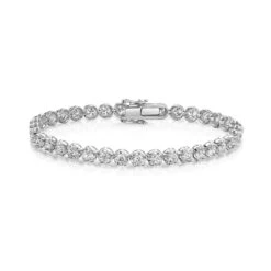 Chisholm Hunter Platinum Lab Grown 7.00ct Diamond Tennis Bracelet