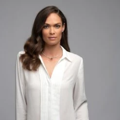 Chisholm Hunter 18ct White Gold Heart Cut Sapphire 2.07ct Diamond Tennis Necklace -Chisholm Hunter amy18