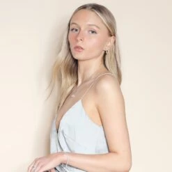 Chisholm Hunter 18ct White Gold Brilliant Cut 1.50ct Diamond Hoop Earrings -Chisholm Hunter blue 1