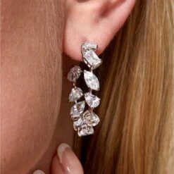 Chisholm Hunter Silver Mix Cut Cubic Zirconia Earrings 15 Chisholm Hunter Silver Mix Cut Cubic Zirconia Earrings -Chisholm Hunter ch 318 1