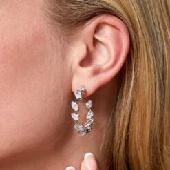 Chisholm Hunter Silver Mix Cut Cubic Zirconia Earrings 16 Chisholm Hunter Silver Mix Cut Cubic Zirconia Earrings -Chisholm Hunter ch 319