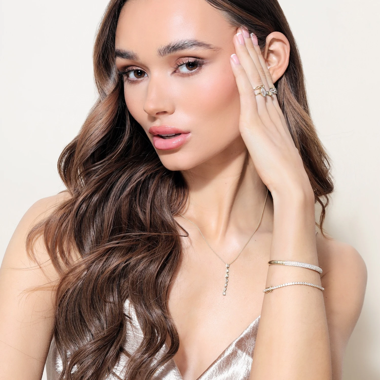 Chisholm Hunter 9ct Yellow Gold Cubic Zirconia Tennis Bracelet 5 Chisholm Hunter 9ct Yellow Gold Cubic Zirconia Tennis Bracelet - Image 3