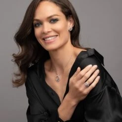 Chisholm Hunter 18ct White Gold Brilliant Diamond 0.34ct And Sapphire 0.88ct Rub Over Fancy Band -Chisholm Hunter saph set 2 1