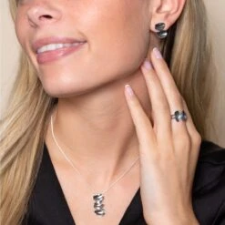 Chisholm Hunter Silver Concave Pebble Stud Earrings -Chisholm Hunter set 4 127 03 0124 and 4 131 03 0103 and 4 134 03 0152 om 2