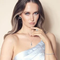 Chisholm Hunter 9ct White Gold Tapered Baguette Cut Topaz 16x4x2 Diamond Halo Pendant 11 Chisholm Hunter 9ct White Gold Tapered Baguette Cut Topaz 16x4x2 Diamond Halo Pendant -Chisholm Hunter spring lux blue 10 3