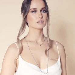 Chisholm Hunter 18ct White Gold Brilliant Cut 4.22ct Diamond Tennis Necklace -Chisholm Hunter spring lux dress8